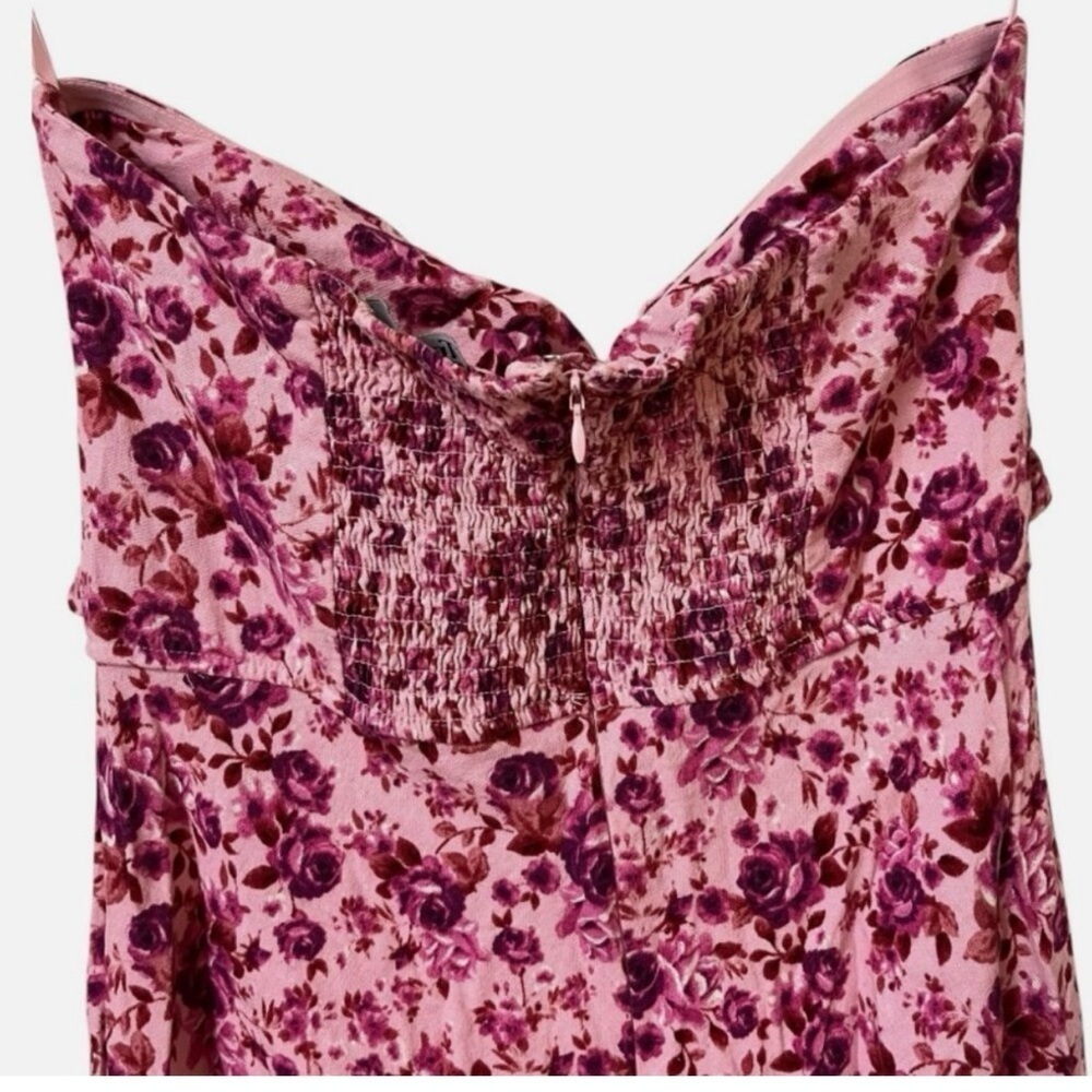 Trixxi Pink Floral Strapless Dress - Picture 4 of 11